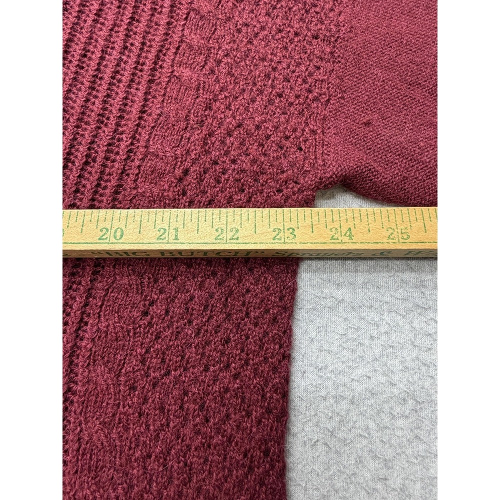 Eileen Fisher Knit Sweater Womens XL Red‎ Alpaca Merino Wool Scoop Neck USA - Picture 8 of 14